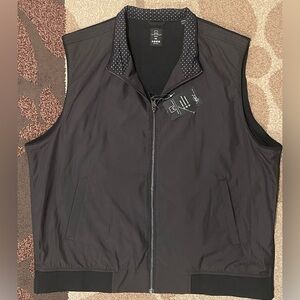 Michael Strahan Slim Fit Men's Black Vest XXL